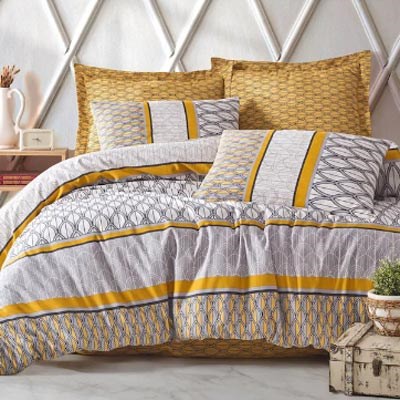 İYİ GECELER İSTANBUL ÇİFT KİŞİLİK NEVRESİM TAKIMI FUSİON REGNUM SARI