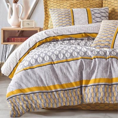 İYİ GECELER İSTANBUL ÇİFT KİŞİLİK NEVRESİM TAKIMI FUSİON REGNUM SARI