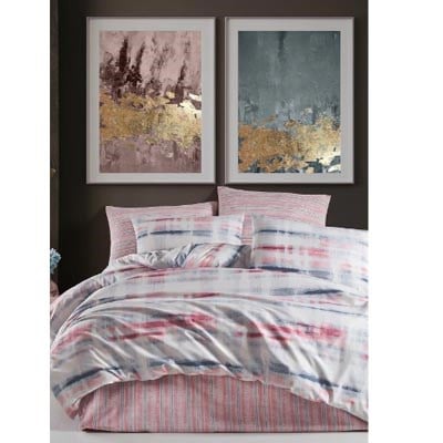 İYİ GECELER İSTANBUL ÇİFT KİŞİLİK NEVRESİM TAKIMI FUSİON ESPRİT PEMBE