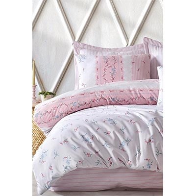 İYİ GECELER İSTANBUL ÇİFT KİŞİLİK NEVRESİM TAKIMI FUSİON CARYA PEMBE