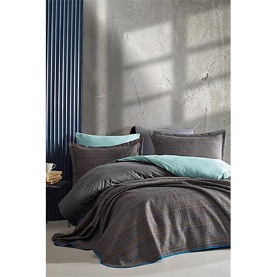 İYİ GECELER İSTANBUL ÇİFT KİŞİLİK YATAK ÖRTÜSÜ İN LİNE MİNT