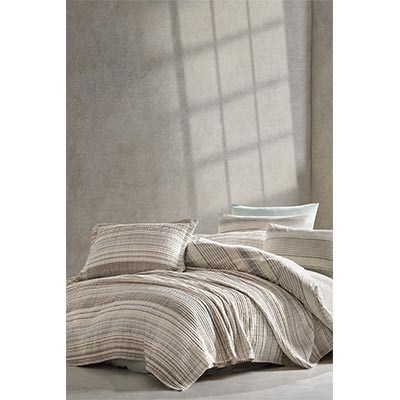 İYİ GECELER İSTANBUL ÇİFT KİŞİLİK YATAK ÖRTÜSÜ NEVRESİM SETİ NATURALİST MİNT