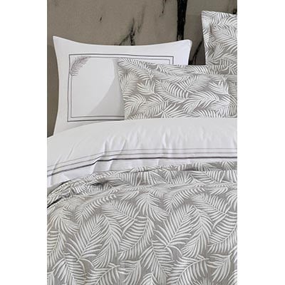 İYİ GECELER İSTANBUL ÇİFT KİŞİLİK YATAK ÖRTÜSÜ NEVRESİM SETİ PALM BEJ