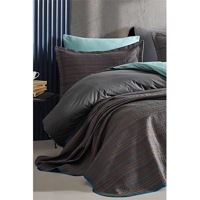 İYİ GECELER İSTANBUL ÇİFT KİŞİLİK YATAK ÖRTÜSÜ İN LİNE MİNT