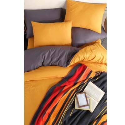 İyi Geceler İstanbul Exclusive Ranforce  İn Line Çift Kişilik Nevresim Takımı Hardal