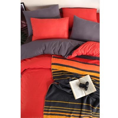 İYİ GECELER İSTANBUL EXCLUSIVE RANFORCE TAKIMI NEVRESİM TAKIMI İN LİNE KIRMIZI