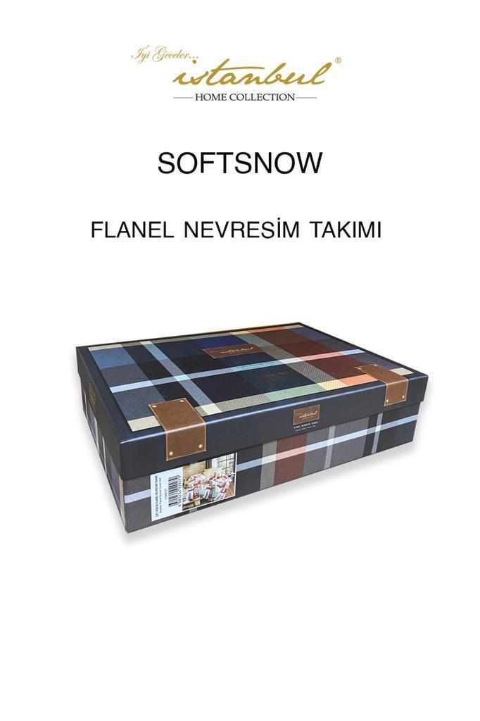 İyi Geceler İstanbul Flanel Çift Kişilik Nevresim Takımı Serenity Bej