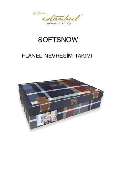 İyi Geceler İstanbul Flanel Çift Kişilik Nevresim Takımı Zenith Gri