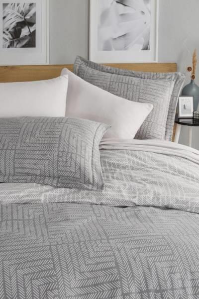 İyi Geceler İstanbul Flanel Tek Kişilik Nevresim Takımı Zenith Gri