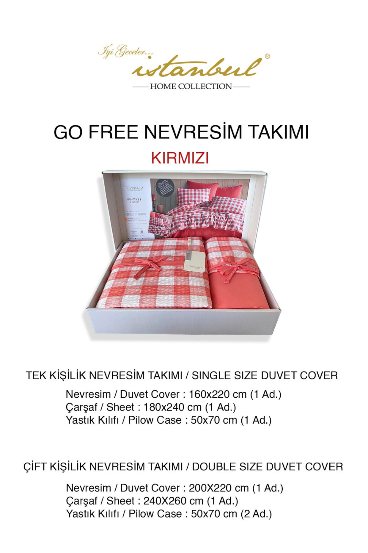 İyi Geceler İstanbul Go Free Nevresim Takımı Kiremit