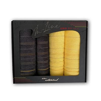 İyi Geceler İstanbul Hamam Takimi Sarı-Antrasit