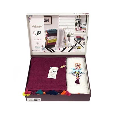 İyi Geceler İstanbul Havlu 2 Lİ Set Style Up Mürdüm