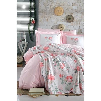 İYİ GECELER İSTANBUL JARDİN ÇİFT KİŞİLİK ODA KOKULU PİKE TAKIMI MİNT