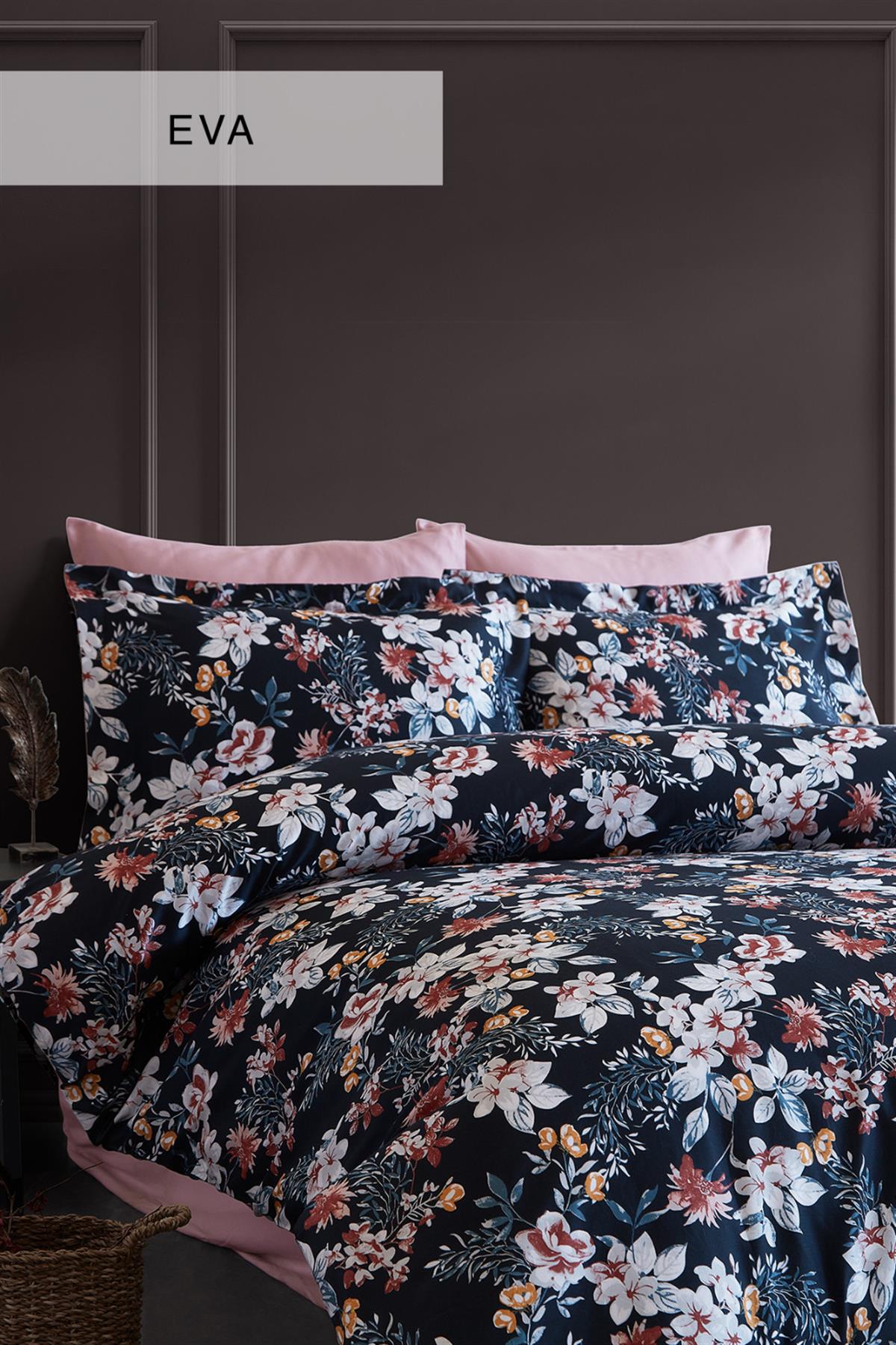 İyi Geceler İstanbul Pamuk Saten Çift Kişilik Nevresim Takımı Eva