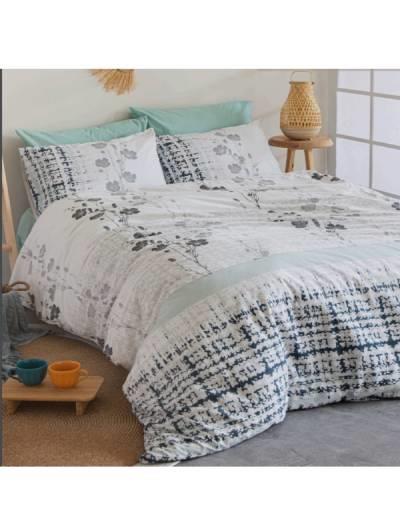 İyi Geceler İstanbul Percale Tek Kişilik Nevresim Takımı Alia Mavi