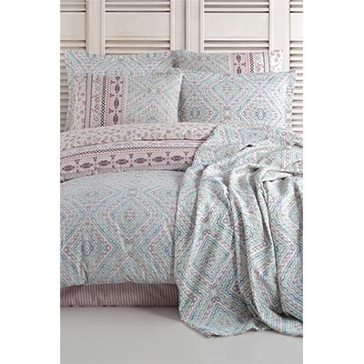 İyi Geceler İstanbul Ranforce Çift Kişilik Nevresim Takımı Lucco Mint