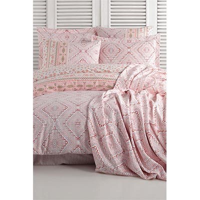 İyi Geceler İstanbul Ranforce Çift Kişilik Nevresim Takımı Lucco Rose