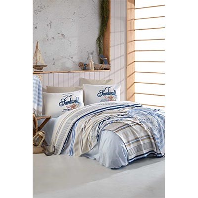 İyi Geceler İstanbul Ranforce Çift Kişilik Nevresim Takımı California