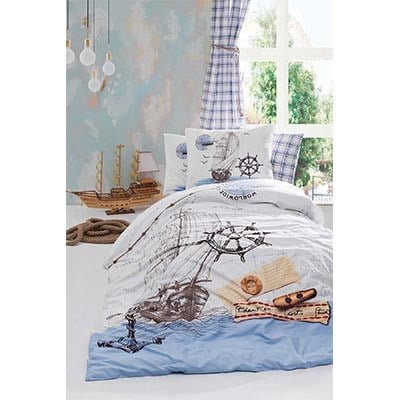 İYİ GECELER İSTANBUL RANFORCE TEK KİŞİLİK UYKU SETİ NEW OCEAN