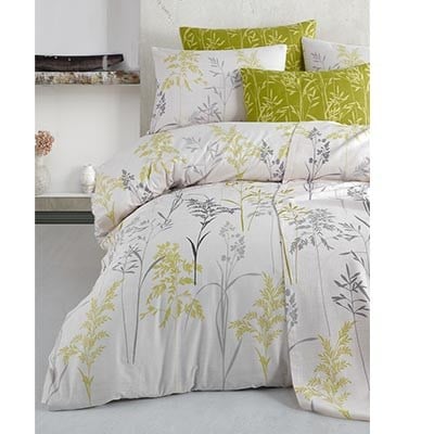 İYİ GECELER İSTANBUL RANFORCEORCE TEK KİŞİLİK NEVRESİMRESİM TAKIMI CAMELİA YEŞİL