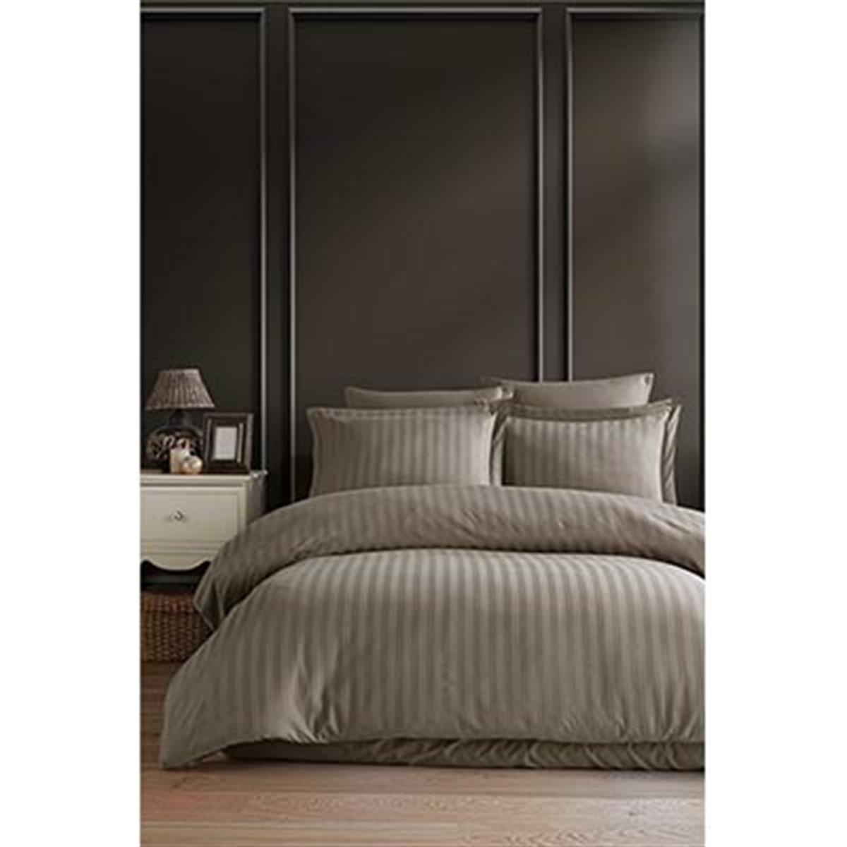 İYİ GECELER İSTANBUL SATEN NEVRESİM ÇİFT KİŞİLİK NERESİM TAKIMI STRİPE VİZON