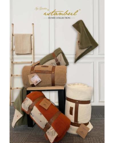 İyi Geceler İstanbul Sherwood Çift Kişilik Yatak Örtüsü Seti Haki