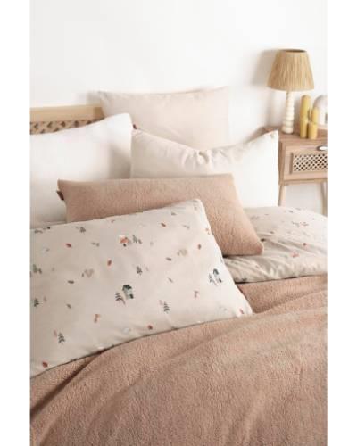 İyi Geceler İstanbul Sherwood Tek Kişilik Yatak Örtüsü Seti Sherwood Ekru