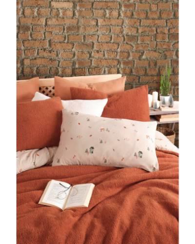 İyi Geceler İstanbul Sherwood Tek Kişilik Yatak Örtüsü Seti Sherwood Kiremit