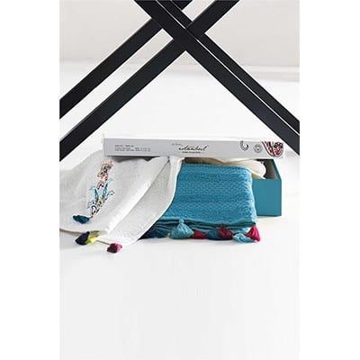 İYİ GECELER İSTANBUL STYLE UP HAVLU SETİ 50x90,75x150 PETROL MAVİ