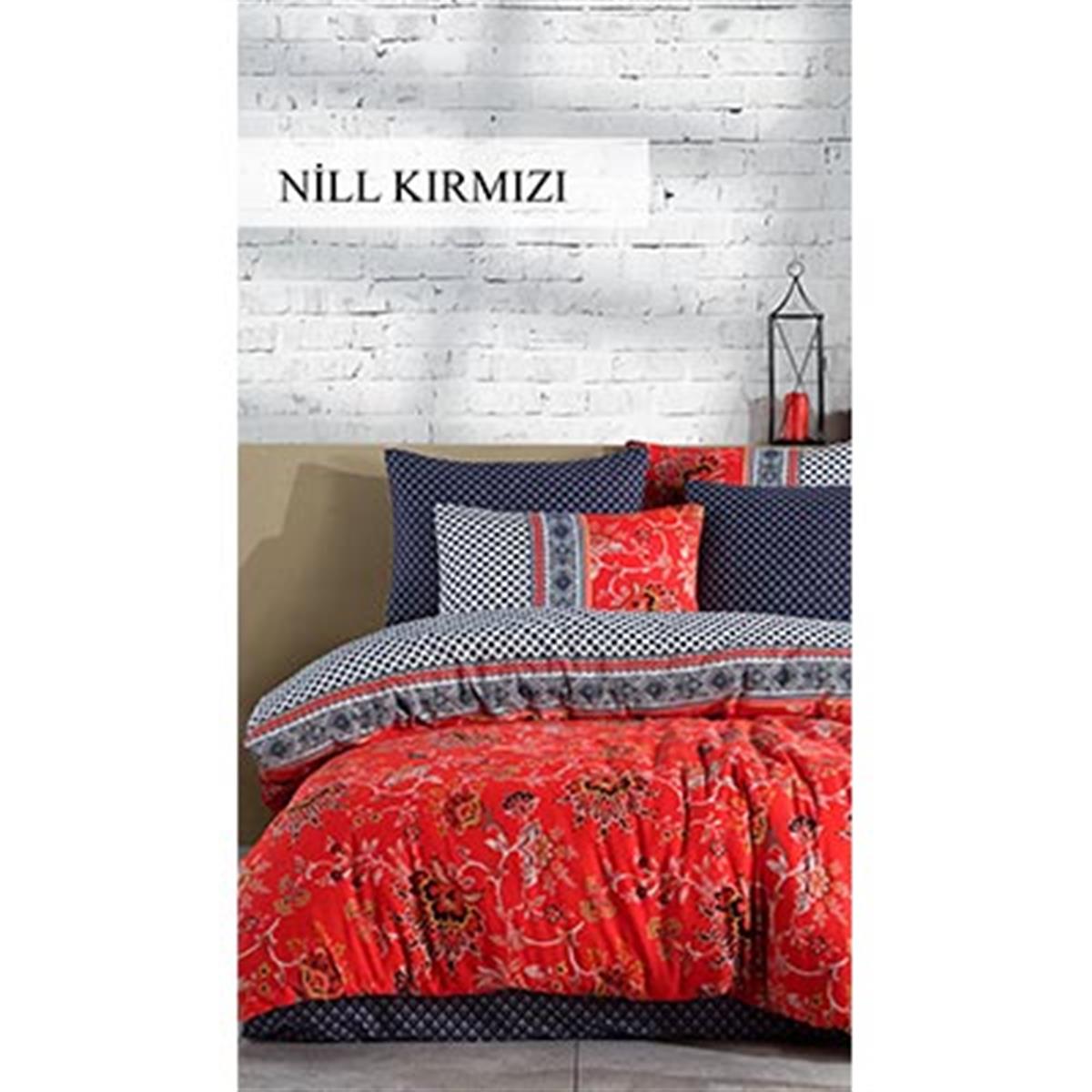 İYİ GECELER İSTANBUL TEK KİŞİLİK NEVRESİM TAKIMI FUSİON NİLL KIRMIZI