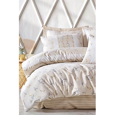 İYİ GECELER İSTANBUL TEK KİŞİLİK NEVRESİMRESİM TAKIMI FUSİON CARYA BEJ