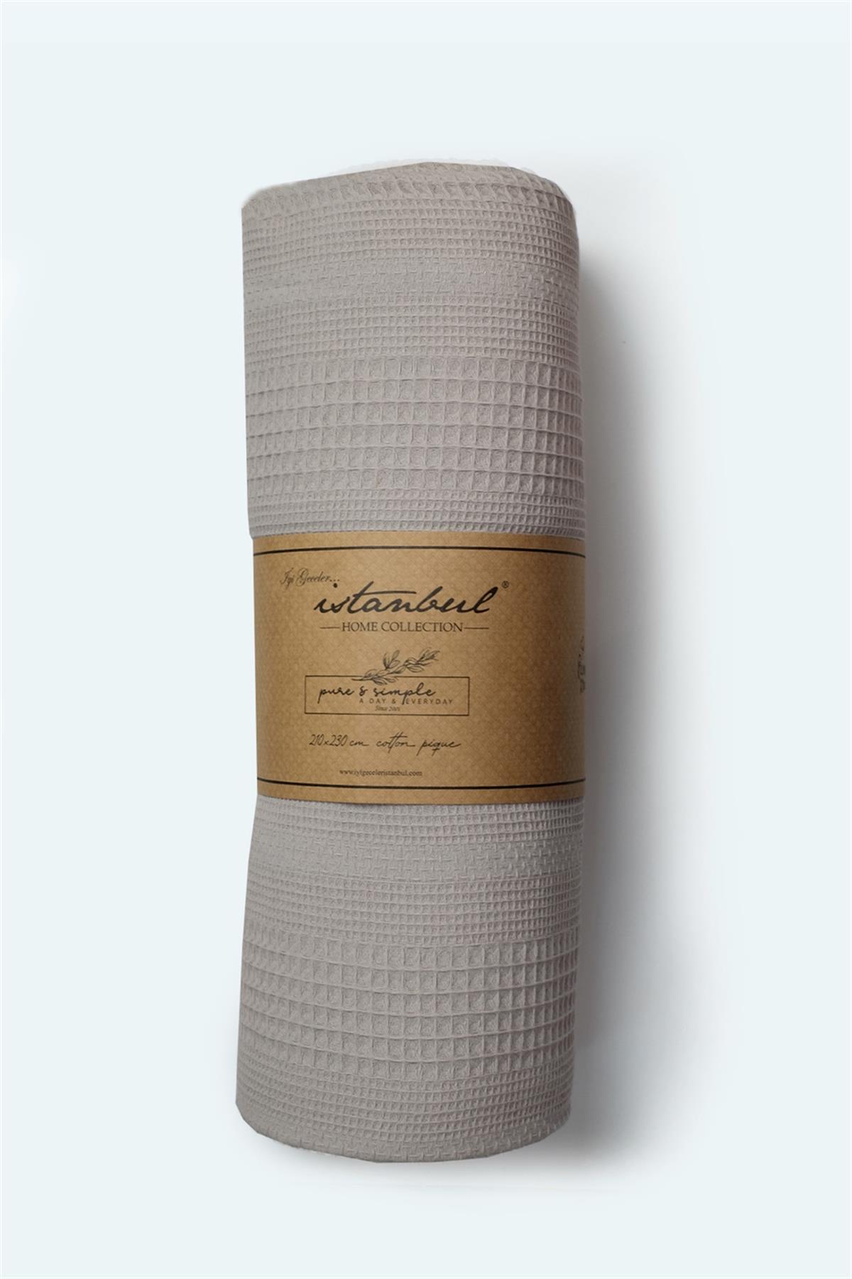 İyi Geceler İstanbul Tek Kişilik Tek Pike Pure Simple Bej