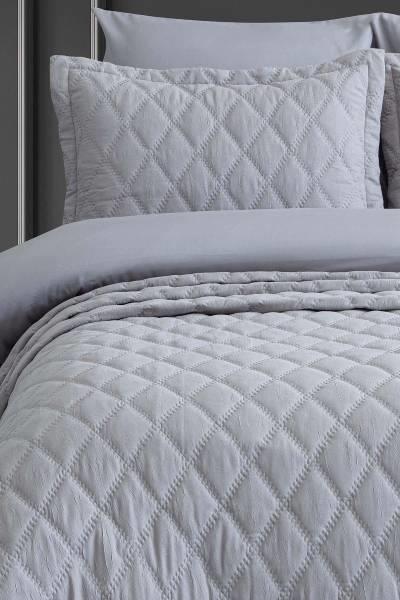 İyi Geceler İstanbul Tek Kişilik Yatak Örtüsü Crush Gri