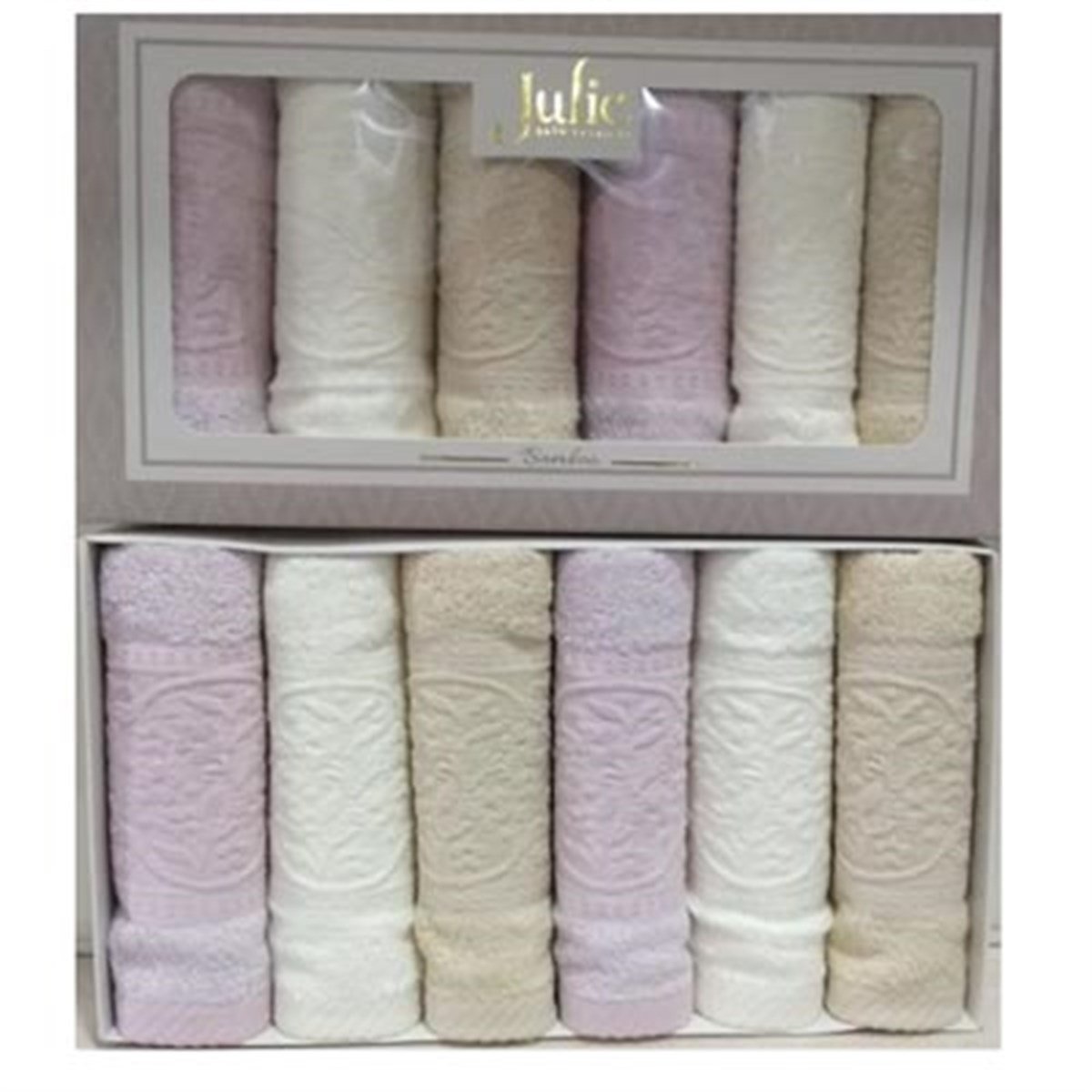 JULİE 6 LI BAMBU HAVLU 30*50 KUTULU SET ALYA