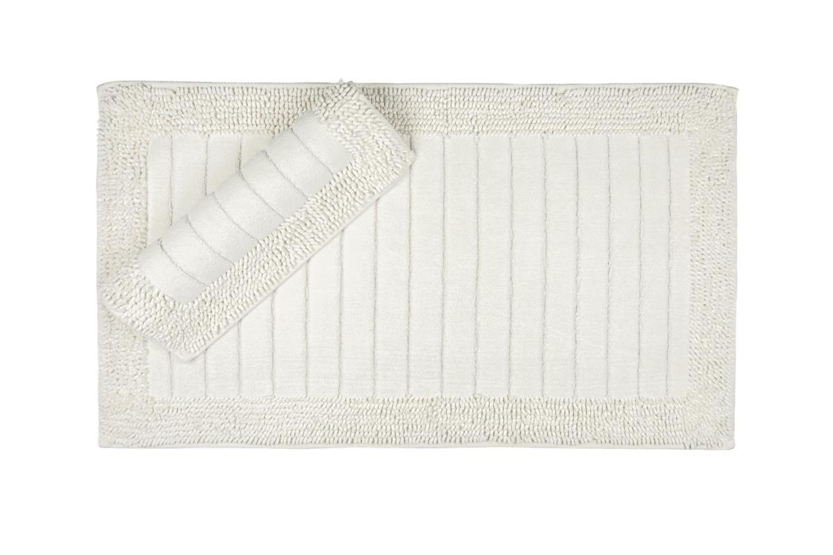 Maco Cotton Klozet Takımı Makarna Çizgili Krem