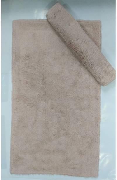 Maco Cotton Klozet Takımı Tafting Düz Pudra