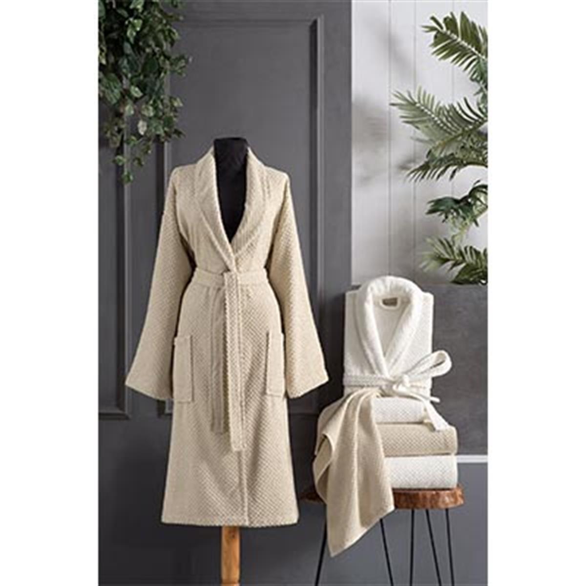 Nazik Home Aile Seti Simple Krem Taş