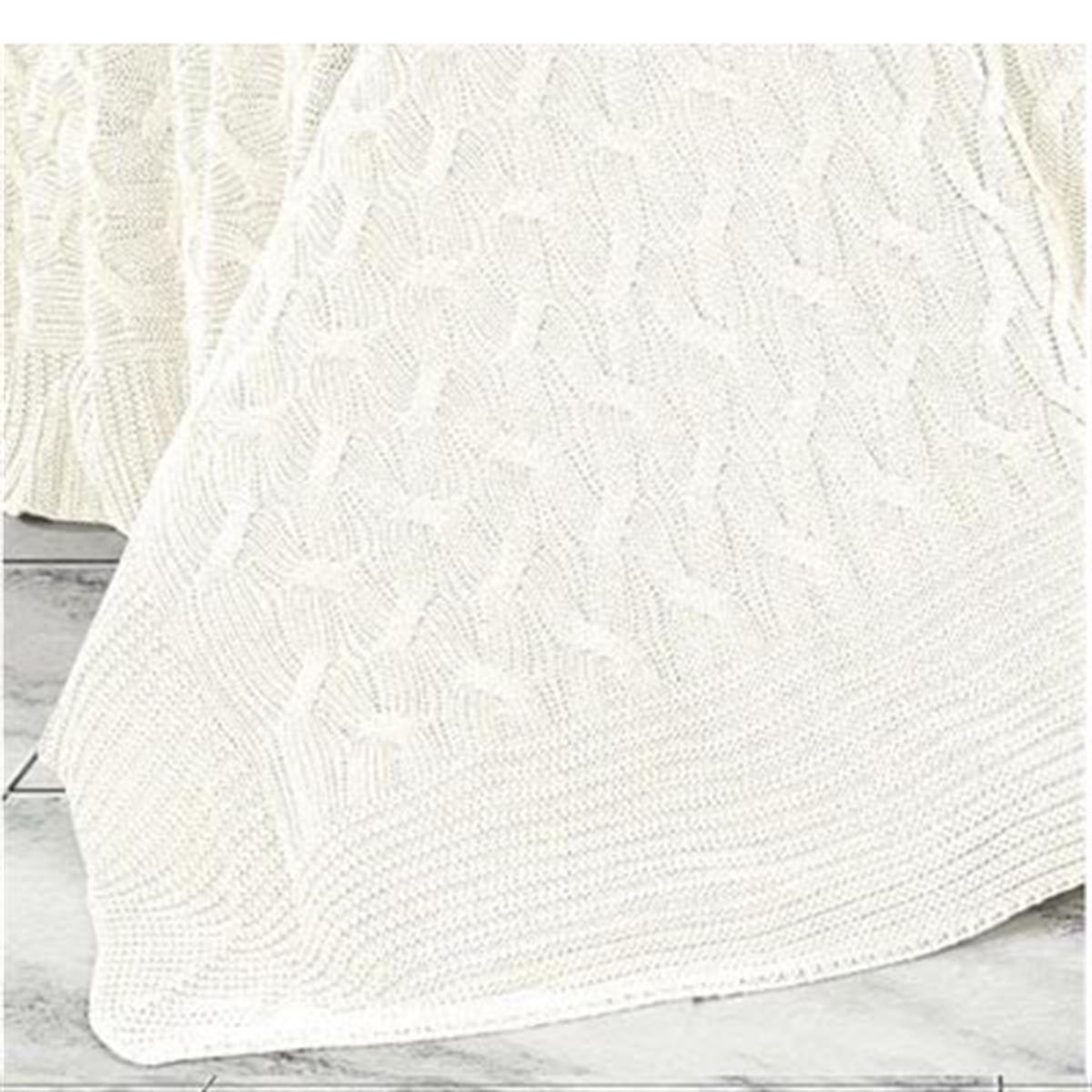 Nazik Home Çift Kişilik Battaniye Emma Koyu Krem