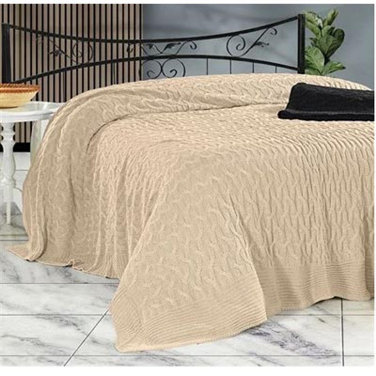 Nazik Home Çift Kişilik Battaniye Emma Bej