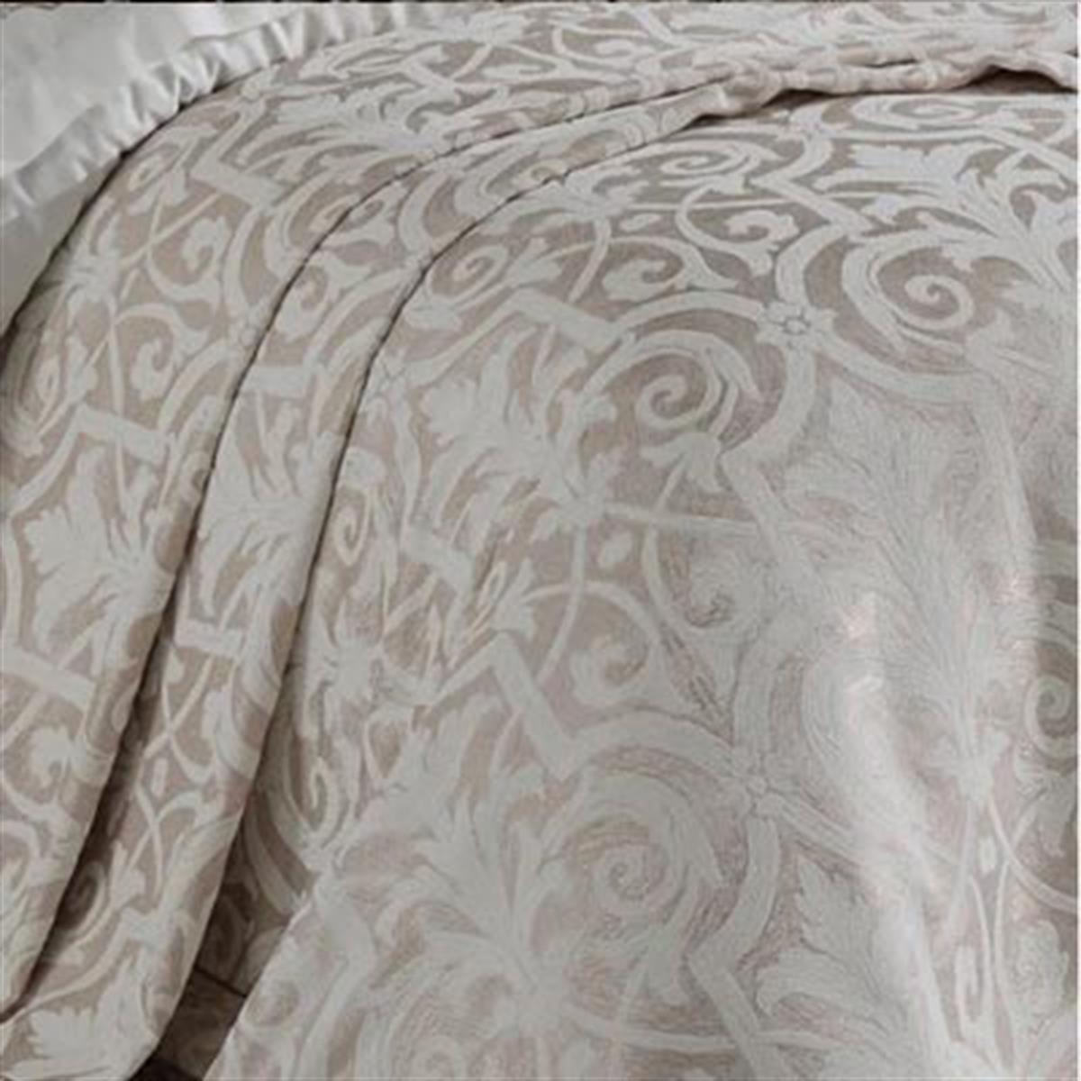 Nazik Home Çift Kişilik Nevresimli Pike Seti Adonia Bej