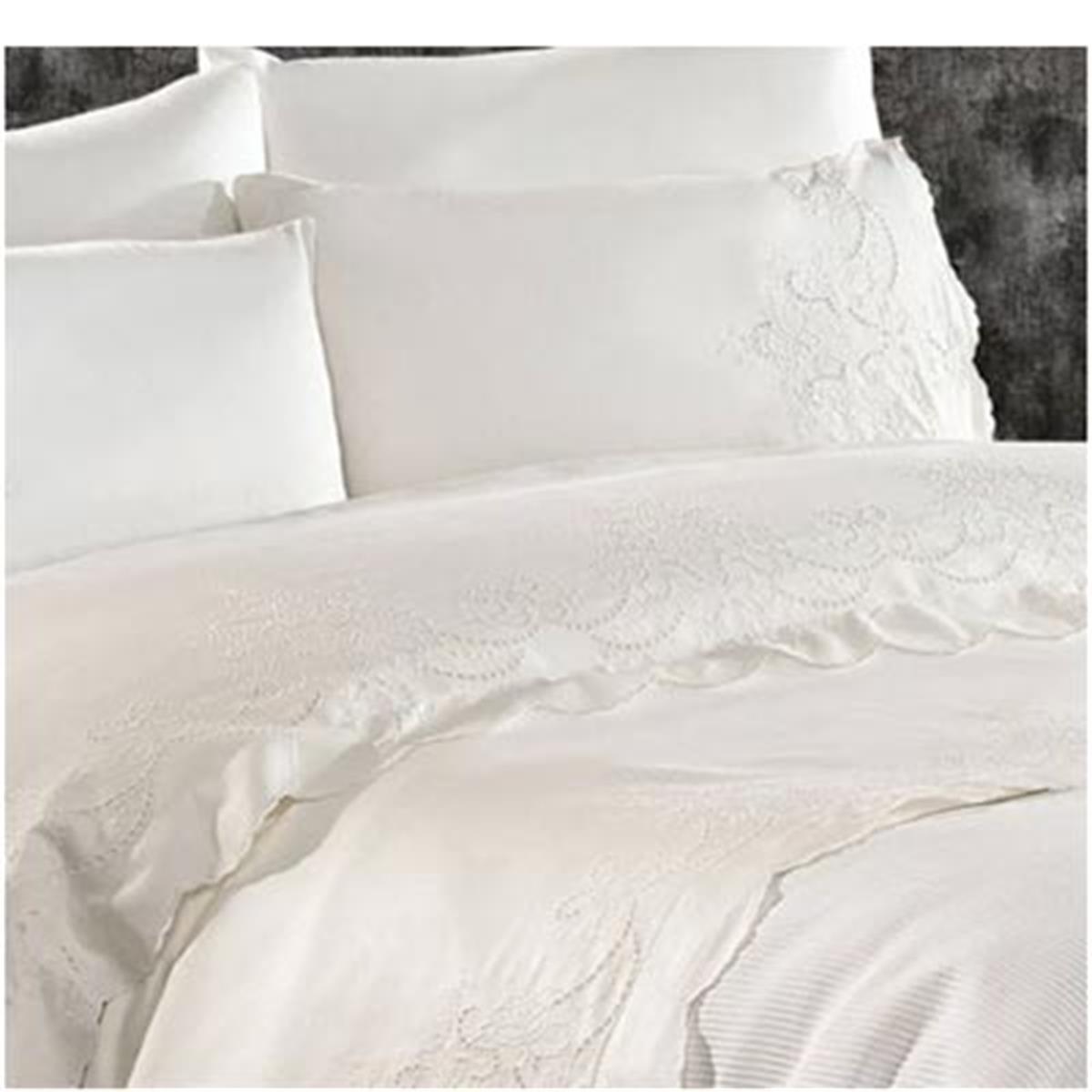 Nazik Home Çift Kişilik Nevresimli Pike Seti 7 Parça Oasis Vizon