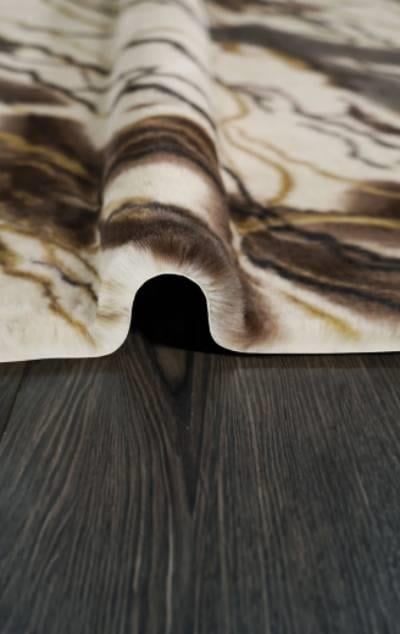 Prizma 80X150 Marble Düz Halı Kahve