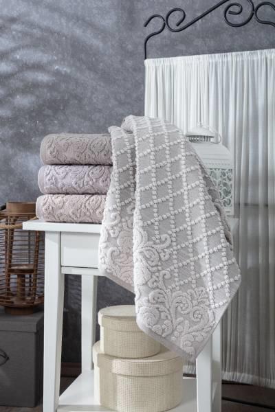 Pupilla 4'li Jakarlı Bukle Havlu Pırlanta 50x90 Cm