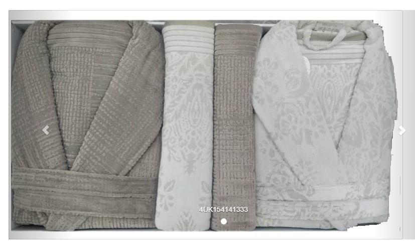 Pupilla 6 Parça Kadife Aile Bornoz Seti Violet Açık Bej-Kahve