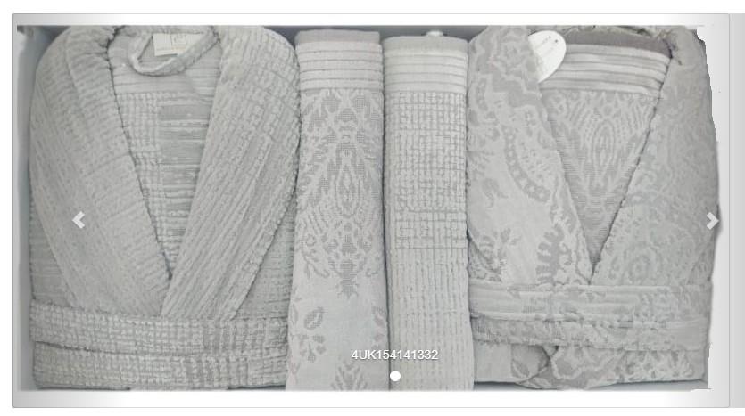 Pupilla 6 Parça Kadife Aile Bornoz Seti Violet Lila-Gri