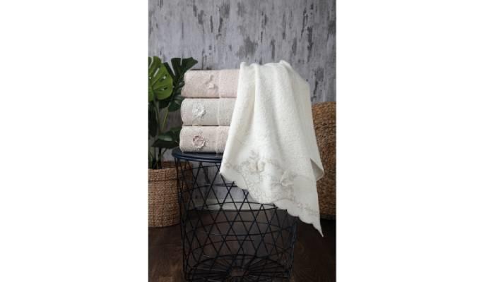 Pupilla 6'lı Paket Bambu 50*90 Nakışlı Havlu Lena