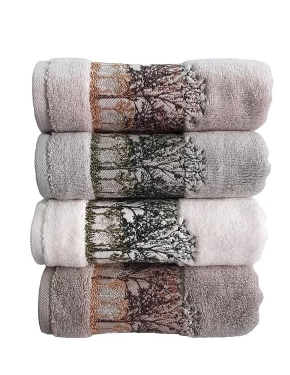 Pupilla 6'Lı Penye Nakışlı Ağaçlı Nomi Havlu Takımı 50x90