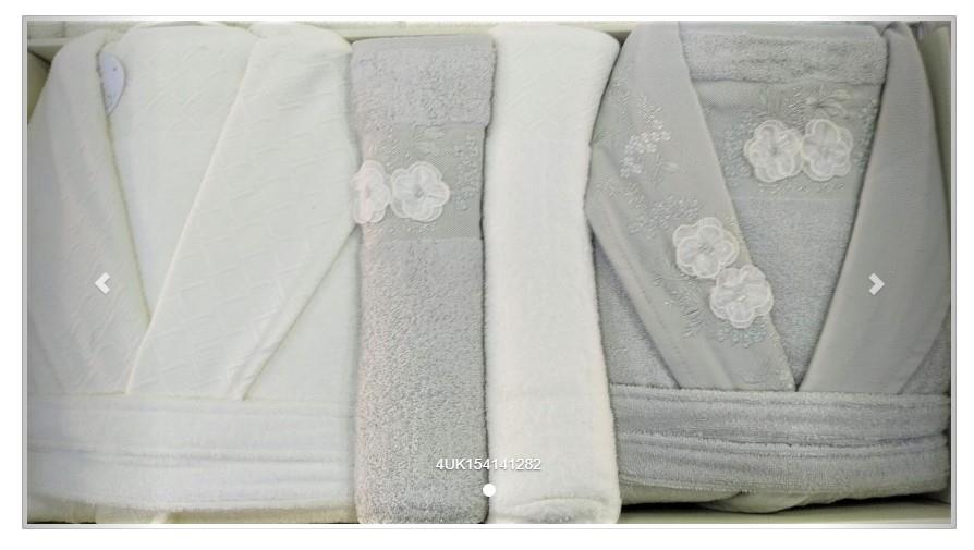 Pupilla Aile Bornoz Seti Bambu Cristina Yeşil - Ekru