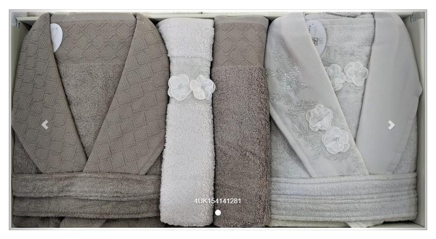 Pupilla Aile Bornoz Seti Bambu Cristina Taş - Kahve