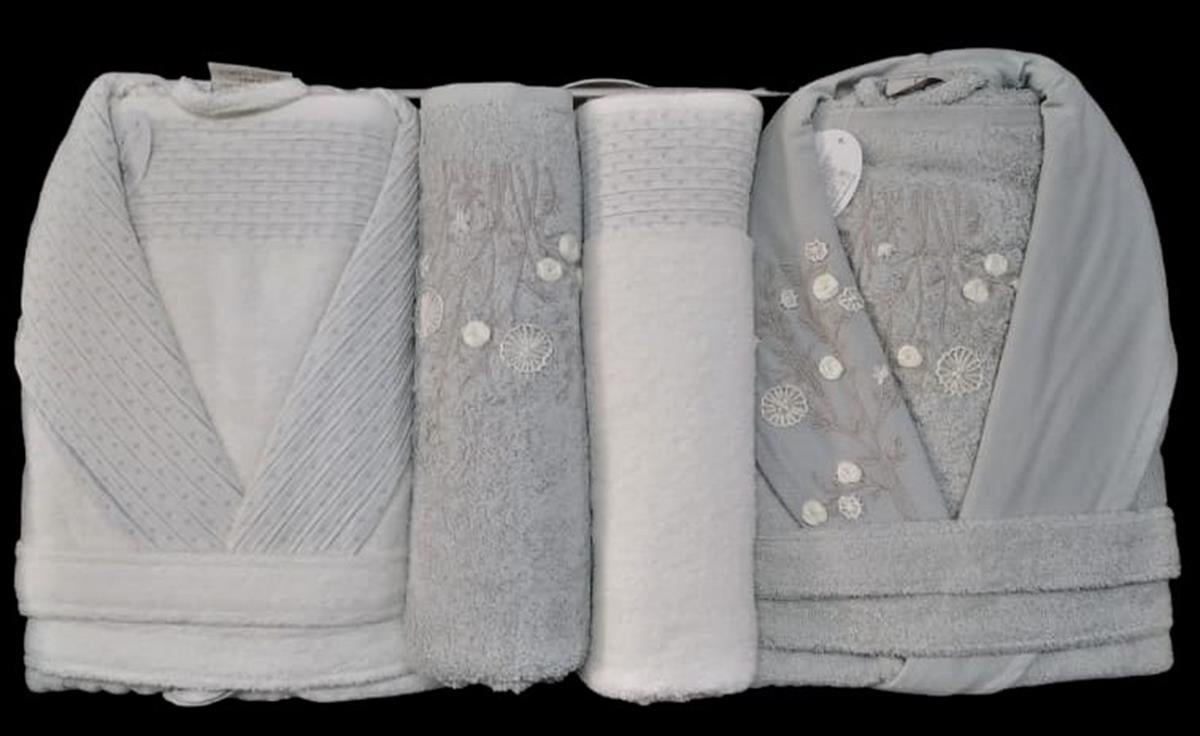 Pupilla Aile Bornoz Seti Penye Elnur Bej-Kahve